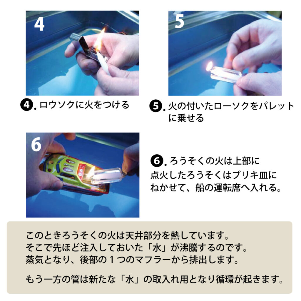 ポンポン船実験